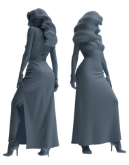 Detail view of MRY-SFW LYTR857 Dress Woman Figure Modern Model 3 pcs Miniature Car Diorama Figures Scene Props Accessories Resin Model