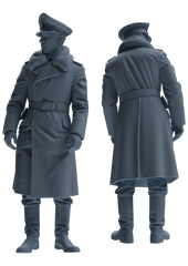 Detail view of MRY-SFW LYGR706 WWII German Army War Scene Six-Person Daily Routine Group 2 Model