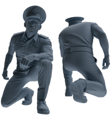 Detail view of MRY-SFW LYGR764 Modern Hong Kong Police Six-Person Ambush Group Model