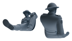 Detail view of MRY-SFW LYGR601 Historical WWII British Army Seven-Person Rest Group Model