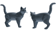 Detail view of MRY-SFW LYTR844 Cat Pose Model 4 pcs Miniature Car Diorama Figures Scene Props Accessories Resin Model