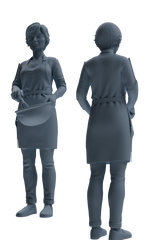 Detail view of MRY-SFW LYTR923 Cooking Woman Multi-pose Modern Model 3 pcs Model