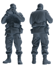 MRY-SFW SSTR200 Miniatures Soldier Model Kit Meal Time Soldier Pose Modern Model 3 pcs