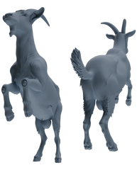 Detail view of MRY-SFW LYTR846 Farm Goat Pose Model 4 pcs Miniature Car Diorama Figures Scene Props Accessories Resin Model