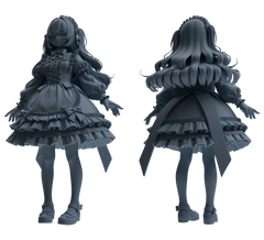 Detail view of MRY-SFW LYTR871 Lolita Girl Figure Modern Model 3 pcs Model