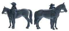 Detail view of MRY-SFW LYTR911 Cowgirl with Horse Modern Model 4 pcs Model