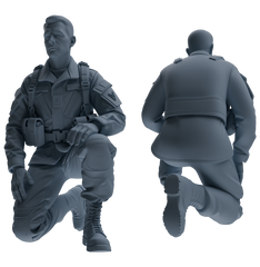 MRY-SFW SSTR186 Miniatures Soldier Model Kit Mine Clearance Engineer Soldier Pose Modern Model 3 pcs