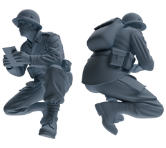 MRY-SFW SSTR193 Miniatures Soldier Model Kit Recon Communication Soldier Pose Modern Model 3 pcs