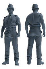 Detail view of MRY-SFW LYGR804 Modern British Police Six-Person Daily Routine Model
