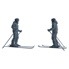 Detail view of MRY-SFW LYTR789 Ski Sports Figure Modern Model 4 pcs Miniature Car Diorama Figures Scene Props Accessories Resin Model