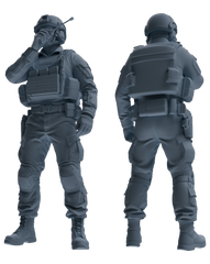 MRY-SFW SSTR191 Miniatures Soldier Model Kit Multi-Scenario Combat Soldier Pose Modern Model 5 pcs