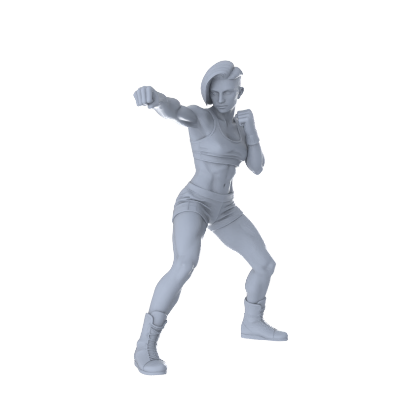 MRY-SFW LYTR570B Modern Combat Style Punching Female Single 1pc 3D Printed Resin Model Kit by SSMODEL