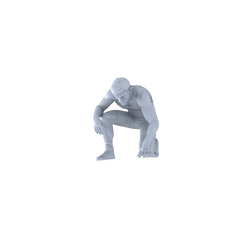 Detail view of MRY-SFW LYTR558 Modern Court Wrestlers Pose Group of 5 Miniature Car Diorama Figures Scene Props Accessories Resin Model