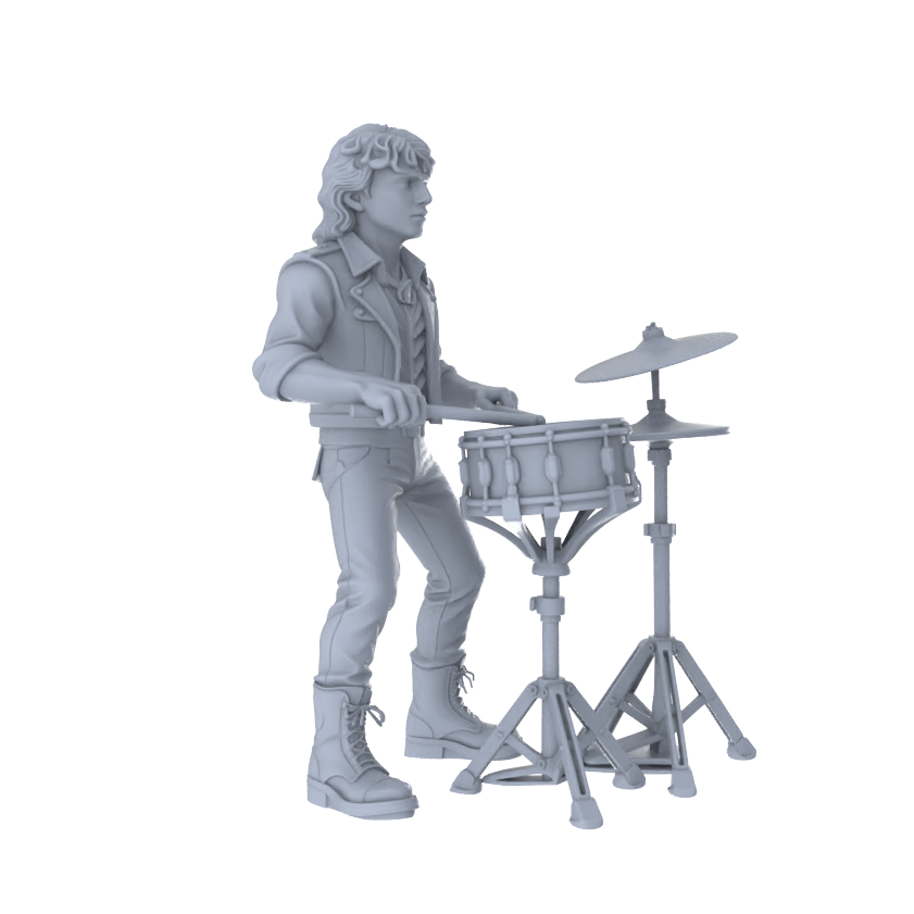 MRY-SFW LYTR573B Modern Rock Style Snare Drum Playing Male Single 3D Printed Resin Model Kit by SSMODEL