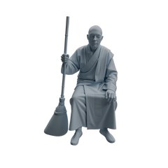 Detail view of MRY-SFW LYTR1084 Multi-pose Sweeping Monk Character Modern Model 4 pcs Model