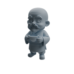 Detail view of MRY-SFW LYTR977 Traditional Chinese Elder Tea Character Modern Model 4 pcs Model