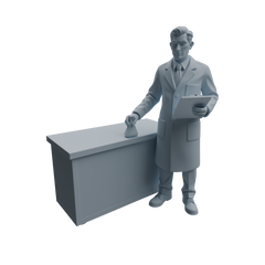 Detail view of MRY-SFW LYTR964 Lab Instructor Teacher Character Modern Model 4 pcs Model
