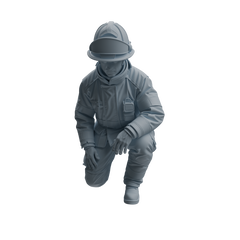 Detail view of MRY-SFW LYTR1062 Firefighter Occupation Pose Character Modern Model 4 pcs Model