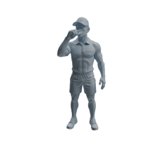 Detail view of MRY-SFW LYTR1011 Male Lifeguard with Lifebuoy Character Modern Model 3 pcs Model