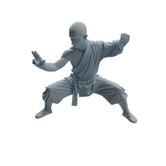 Detail view of MRY-SFW LYTR1077 Multi-pose Martial Monk Character Modern Model 4 pcs Model