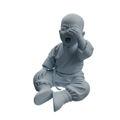 Detail view of MRY-SFW LYTR1070 Kung Fu Little Monk Style Character Modern Model 4 pcs Model
