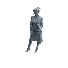 Detail view of MRY-SFW LYTR1007 Female Doctor with Stethoscope Character Modern Model 3 pcs Model