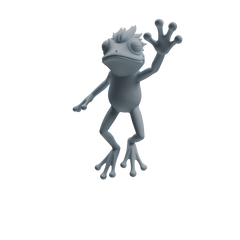 Detail view of MRY-SFW LYTR1053 Cartoon Frog Animal Modern Model 3 pcs Model