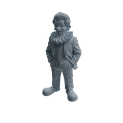 Detail view of MRY-SFW LYTR1056 Circus Clown Performance Pose Character Modern Model 3 pcs Model