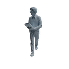 Detail view of MRY-SFW LYTR971 Lesson-Preparing Teacher Character Modern Model 4 pcs Model