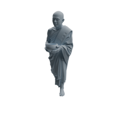 Detail view of MRY-SFW LYTR1080 Zen-style Monk Character Modern Model 3 pcs Model