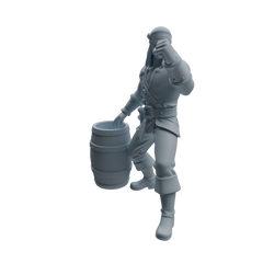 Detail view of MRY-SFW LYTR1099 Action Pose Pirate Character Modern Model 3 pcs Model