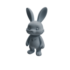 Detail view of MRY-SFW LYTR1047 Cartoon Rabbit Animal Modern Model 4 pcs Model