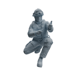 Detail view of MRY-SFW LYTR1066 Water Rescue Firefighter Character Modern Model 4 pcs Model