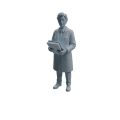 Detail view of MRY-SFW LYTR965 Lab Research Teacher Character Modern Model 4 pcs Model