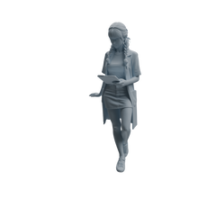 Detail view of MRY-SFW LYTR1004 Female Medical Staff in Uniform Character Modern Model 4 pcs Model