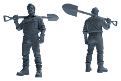 Detail view of MRY-SFW LYTR906 Farm Worker Man Modern Model 4 pcs Model