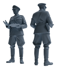 Detail view of MRY-SFW LYGR580 WWII French Army Six-Person Mess Hall Group Model