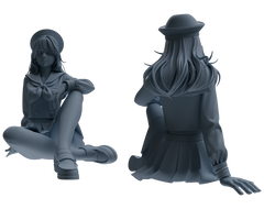 Detail view of MRY-SFW LYTR885 College Style Sailor Uniform Girl Figure Modern Model 3 pcs Model