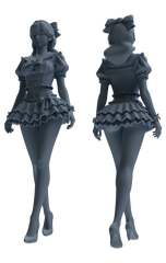 Detail view of MRY-SFW LYTR883 Sailor Uniform Girl Figure Modern Model 3 pcs Model