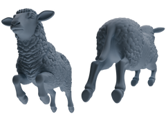 Detail view of MRY-SFW LYTR845 Farm Sheep Pose Model 4 pcs Miniature Car Diorama Figures Scene Props Accessories Resin Model