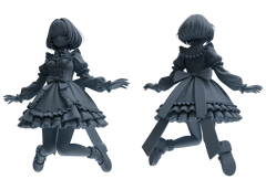Detail view of MRY-SFW LYTR871 Lolita Girl Figure Modern Model 3 pcs Model