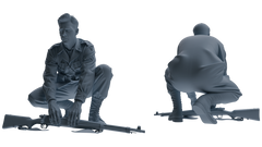 MRY-SFW SSTR198 Surrender Injured Soldier Pose Modern Model 4 pcs