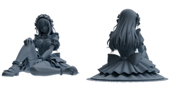 Detail view of MRY-SFW LYTR870 Multi-pose Maid Girl Figure Modern Model 3 pcs Model