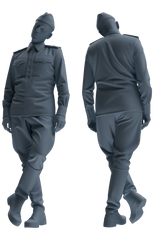 Detail view of MRY-SFW LYGR734 WWII Soviet Army War Scene Seven-Person Rest Group Model