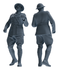 Detail view of MRY-SFW LYGR603 Historical WWII British Army Six-Person Dancing Group Model