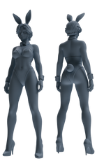 Detail view of MRY-SFW LYTR888 Trendy Bunny Girl Modern Model 4 pcs Model