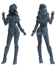 Detail view of MRY-SFW LYTR880 Christmas Themed Girl Figure Modern Model 4 pcs Model
