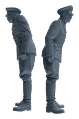 Detail view of MRY-SFW LYGR584 WWII French Army Six-Person Daily Routine 2 Model