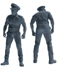 Detail view of MRY-SFW LYGR767 Modern Hong Kong Police Six-Person Daily Routine 2 Model