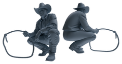 Detail view of MRY-SFW LYTR898 Workwear Cowboy Man Modern Model 3 pcs Model